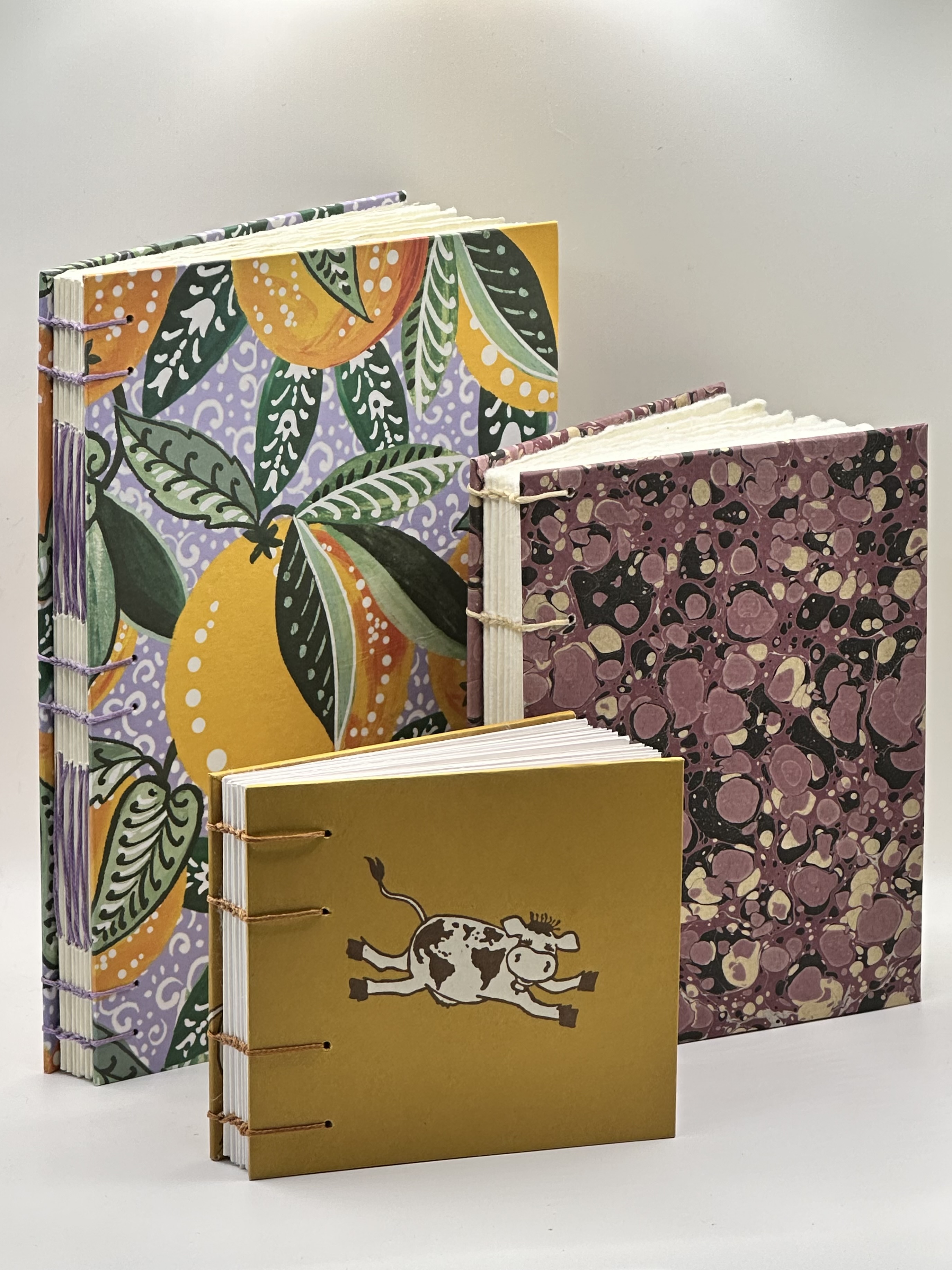 Three handbound journals